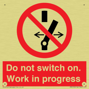 Do not switch on. Work in progress
